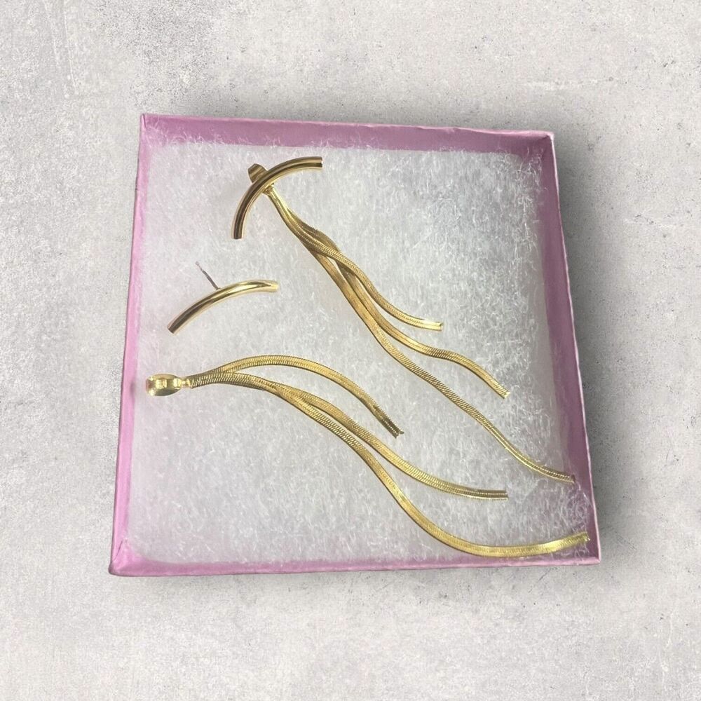Gold plated chandelier Earrings